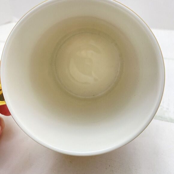 Rifle Paper Co Marguerite 12 oz Mug Anthropology Bright Floral Gold Handle Trim - Picture 7 of 7